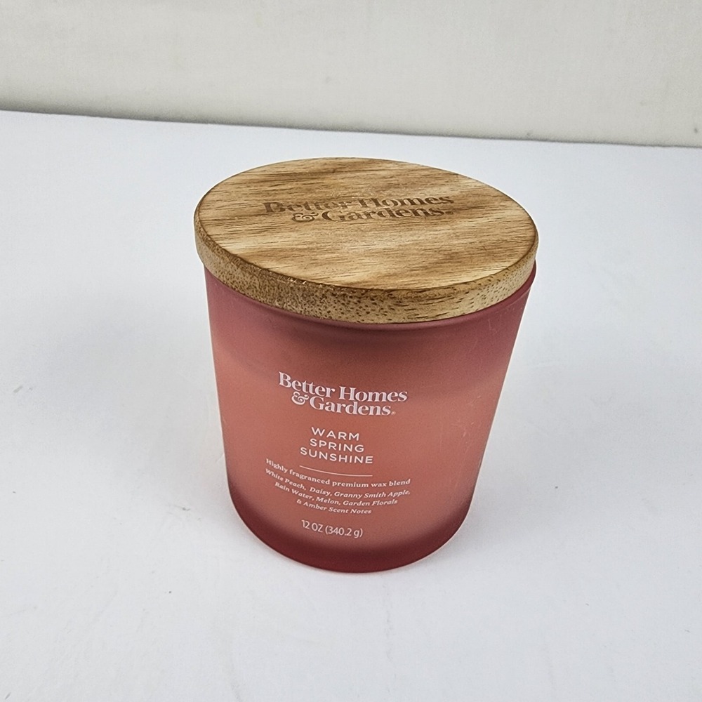 Better‎ Homes & Gardens 12oz Warm Spring Sunshine Scented 2-Wick Frosted Jar